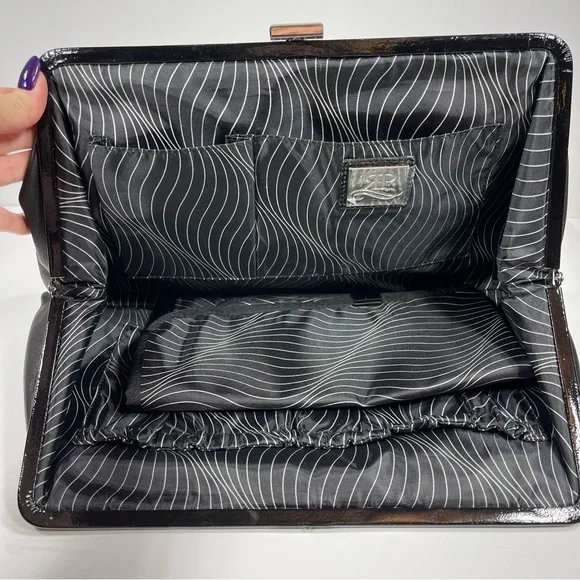 Rosie Pope Maternity Soft Black Leather Diaper Clutch - Picture 8 of 15